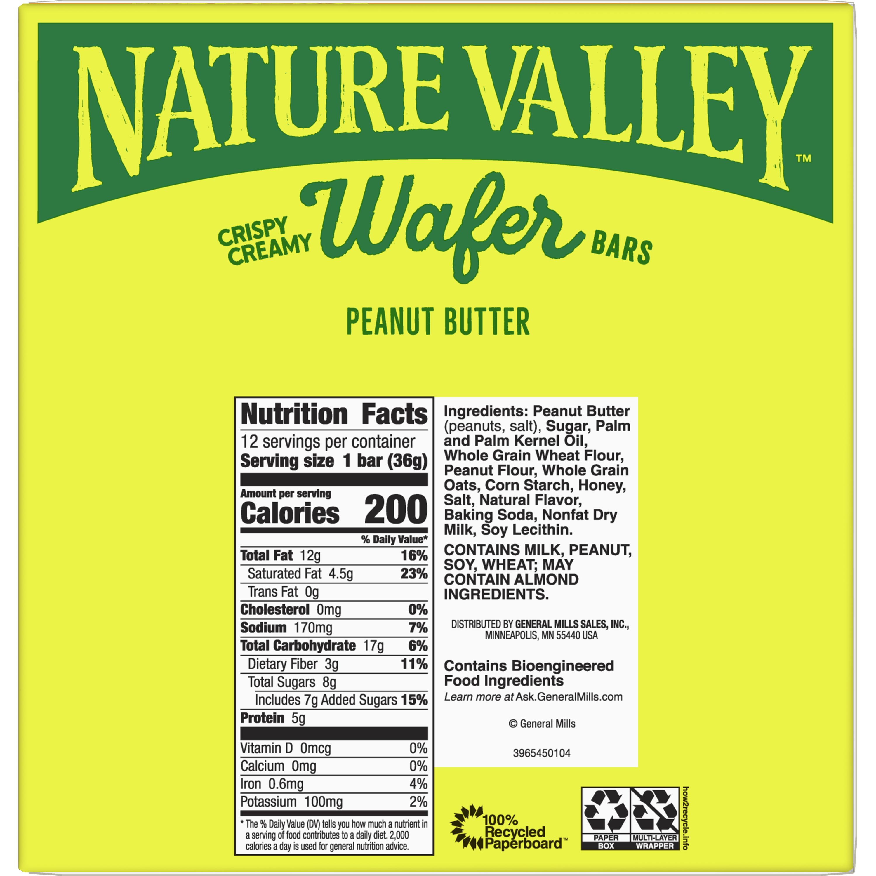 Nature Valley™ Wafer Bars Peanut Butter (12 ct) 1.3 oz General Mills Convenience and Foodservice