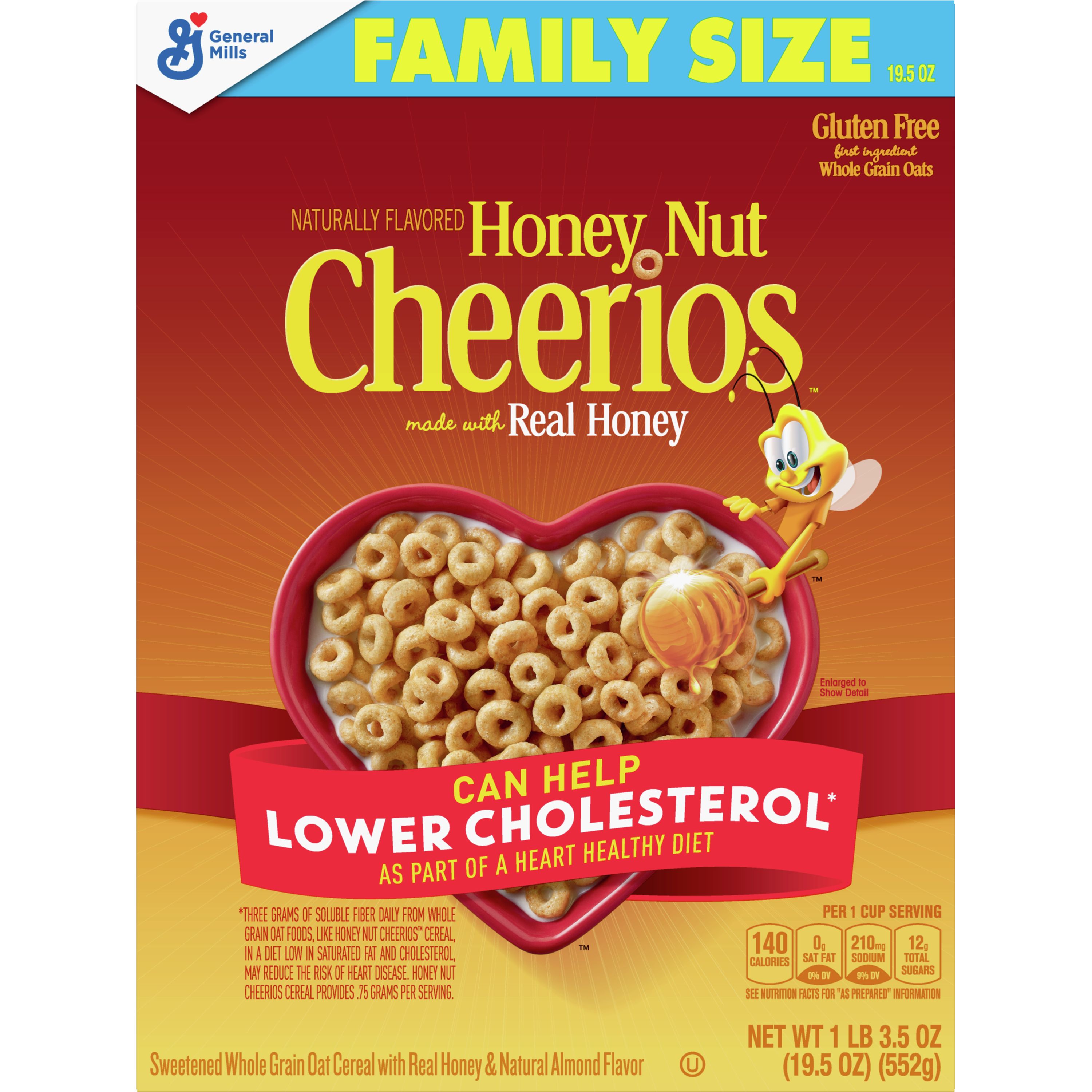Honey Nut Cheerios™ Gluten Free Cereal Box Family Size 19.5 oz