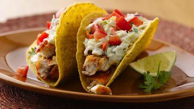 Spicy Fish Tacos with Fresh Lime Sauce