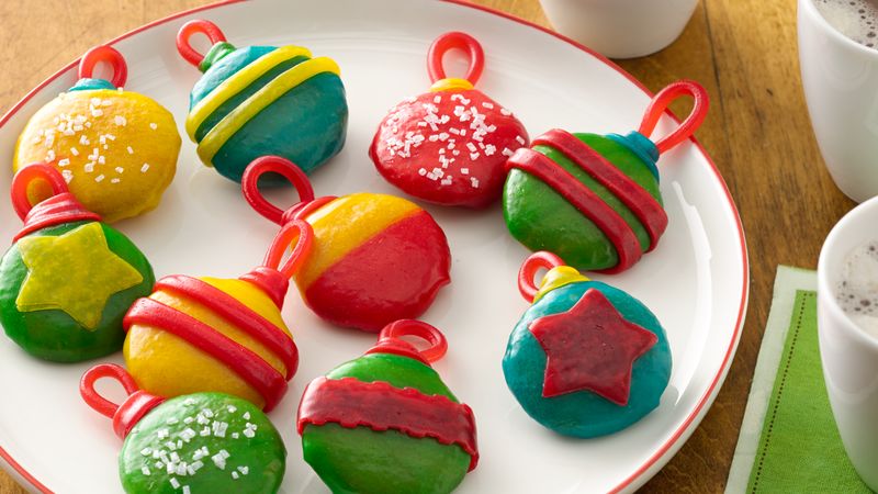 No-Bake Holiday Cookie Ornaments recipe from Betty Crocker