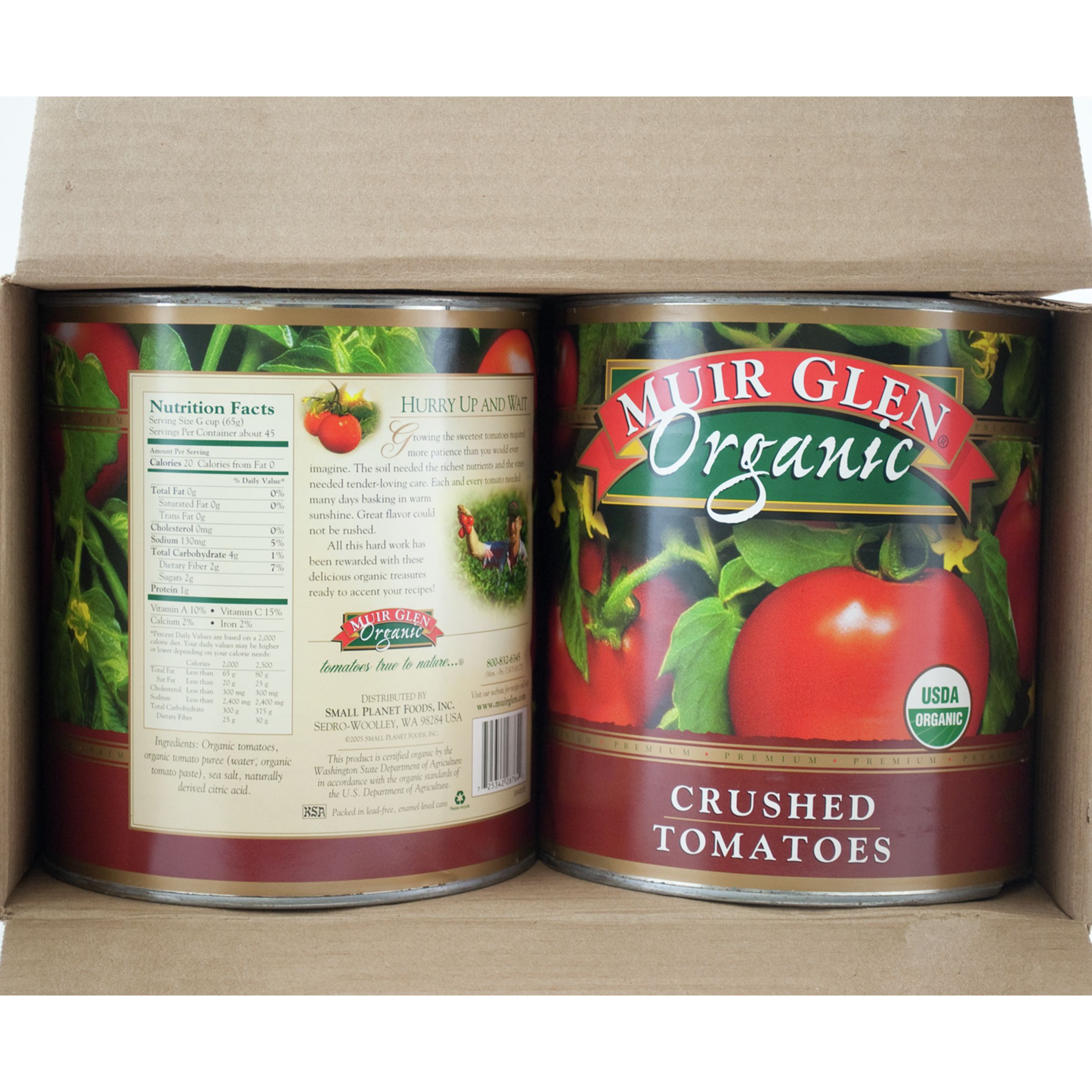Muir Glen™ Organic Canned Gluten Free Vegetables Bulk Crushed Tomatoes 6 lb 8 oz
