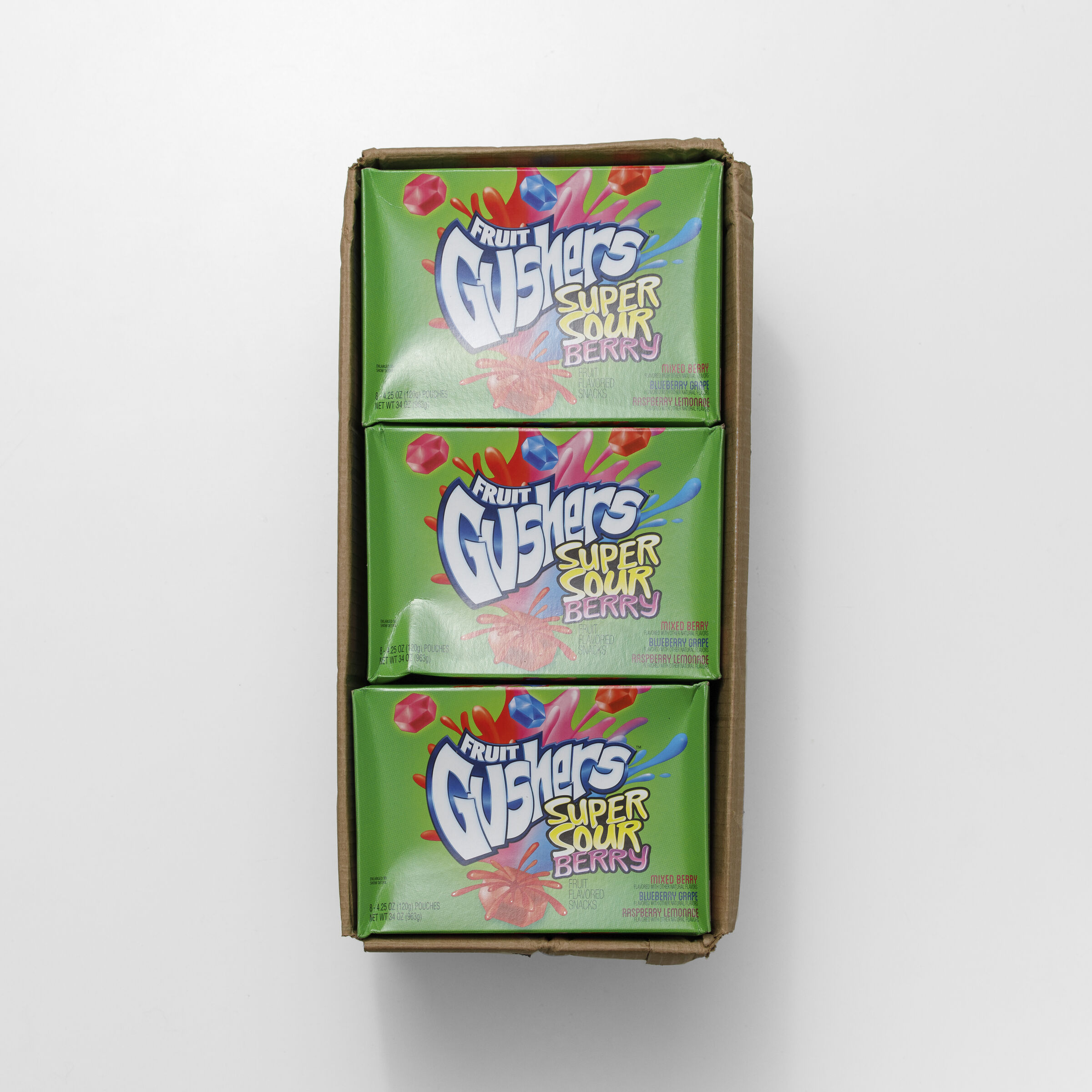 Fruit Gushers™ Gluten Free Fruit Snacks Super Sour Berry (8 ct) 4.25 oz General Mills Foodservice