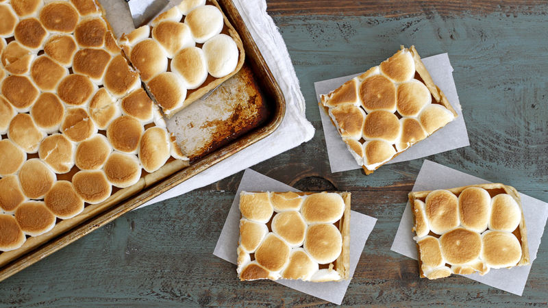 Marshmallow-Brown Butter-Pumpkin Slab Pie