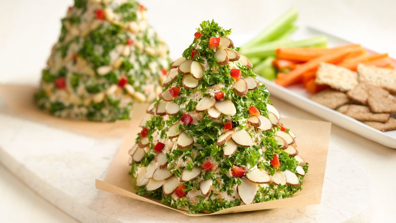 Holiday Tree-Shaped Cheese Ball