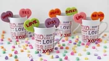 Conversation Heart Mug Cookies