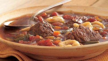 Slow-Cooker Beef-Tortellini Soup