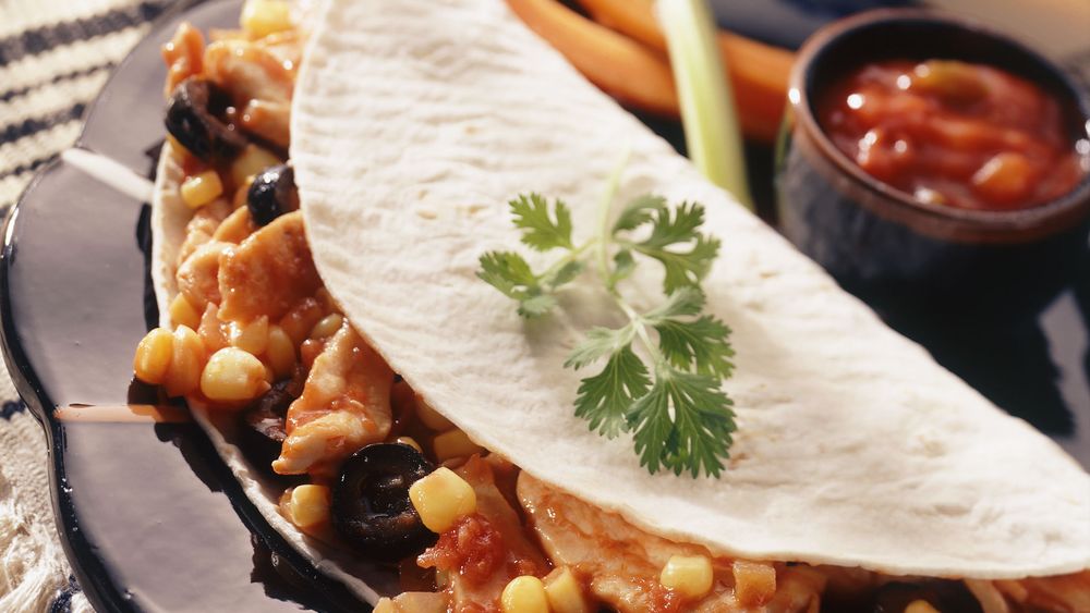 MexicanStyle ChickenFilled Tortillas recipe from