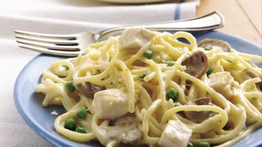 Chicken Tetrazzini with Peas