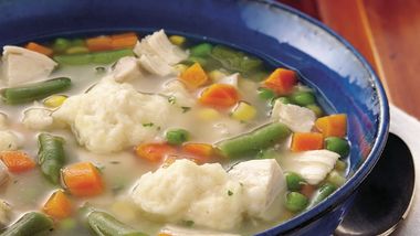 Chicken-Vegetable Soup with Dumplings