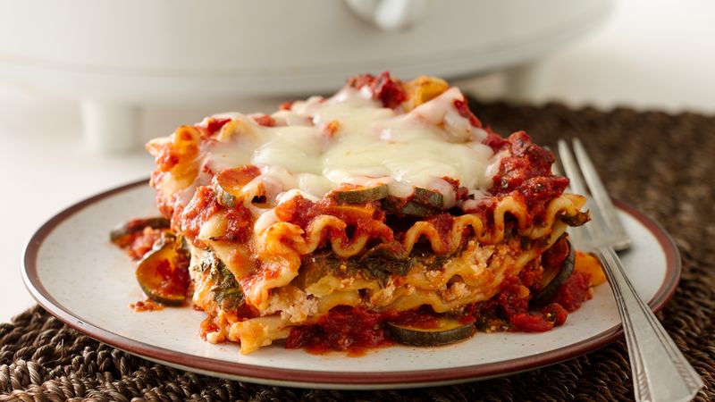 Skinny Slow-Cooker Spinach Lasagna