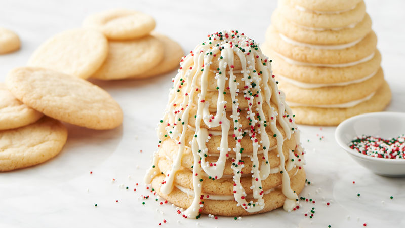 Christmas Tree Cookie Stacks