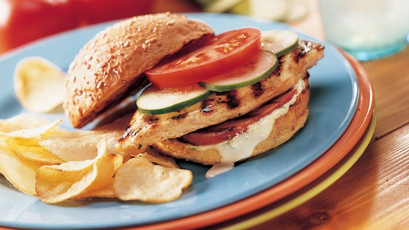 Grilled Ranch Chicken Fillet Sandwiches Recipe ...