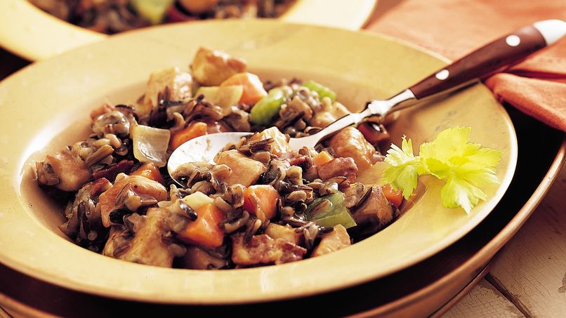 Slow-Cooker Herbed Turkey and Wild Rice Casserole
