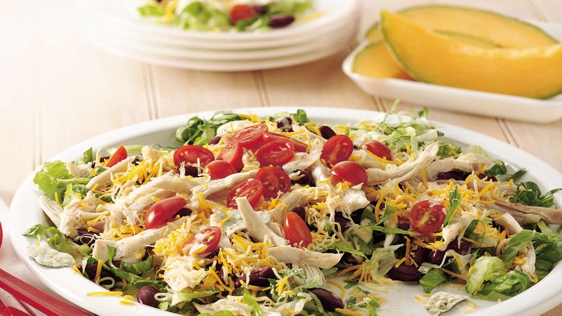 Layered Mexican Chicken Salad Recipe Lifemadedelicious Ca