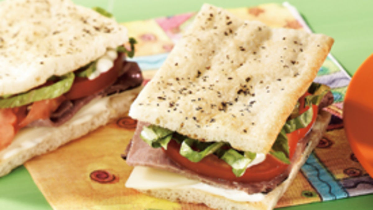 Easy Beef Focaccia Sandwiches