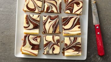 Nutella™ Swirled Cheesecake Bars