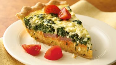 Spinach, Sausage and Feta Quiche