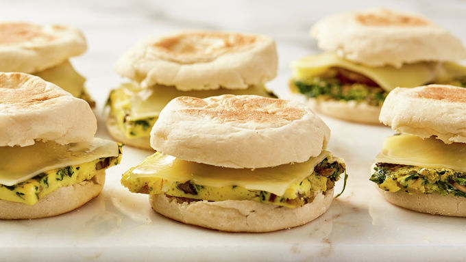 Make-Ahead Quiche and Sausage Breakfast Sandwich