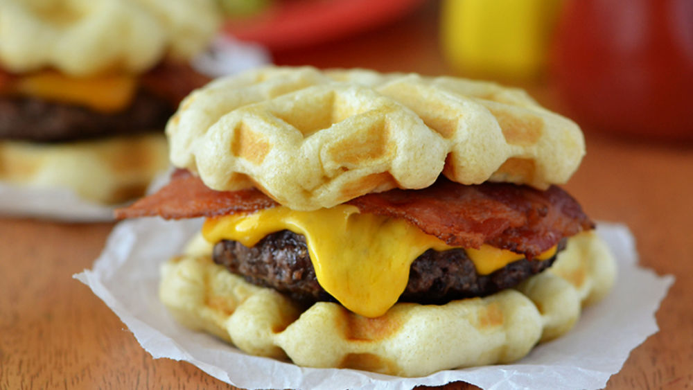 Waffle Bacon Cheeseburgers recipe from