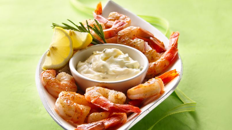 Camarones Bayou con Aioli de Limón y Romero