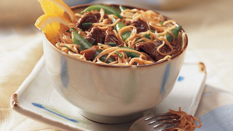 Orange Teriyaki Beef with Noodles
