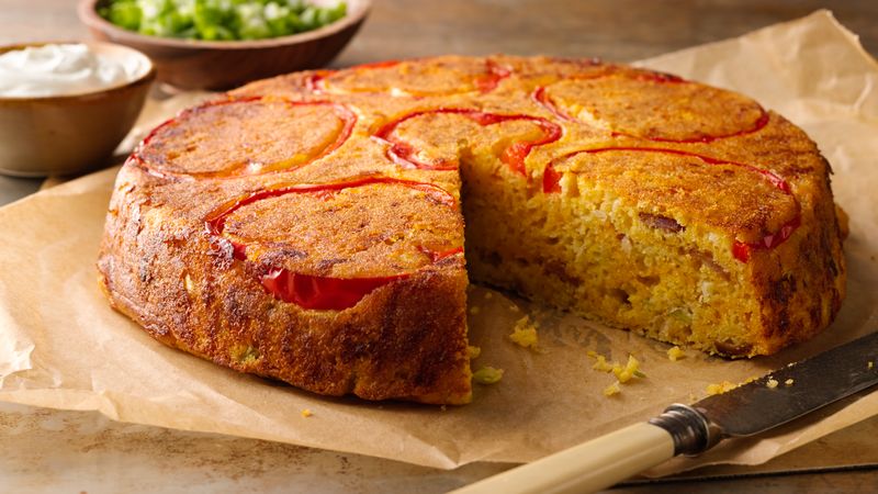 Upside-Down Cowboy Cornbread