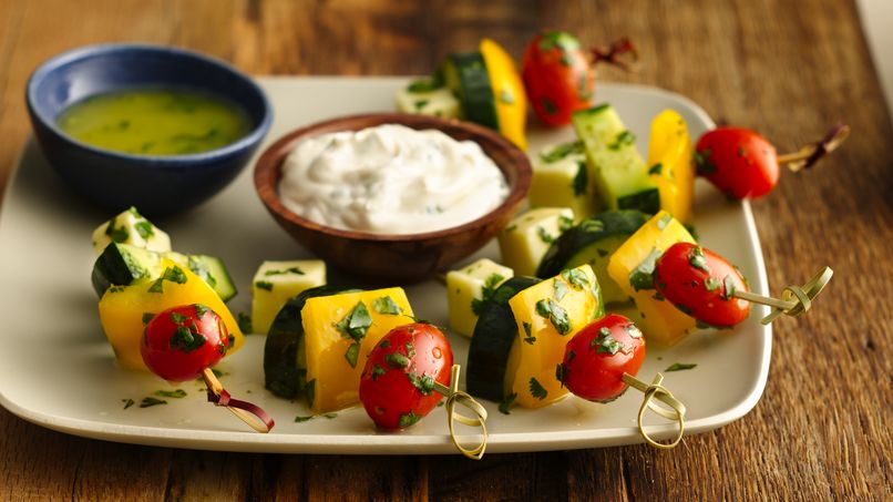 Brochetas de Vegetales con Alioli al Jalapeño