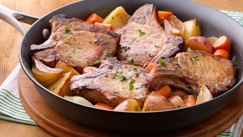 Pork Chop Skillet Dinner Recipe - BettyCrocker.com