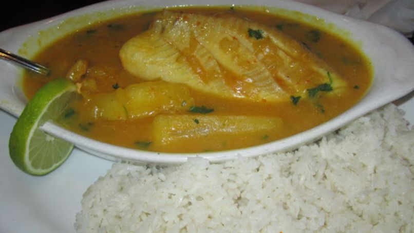 Fish in Andean Sauce with Yucca