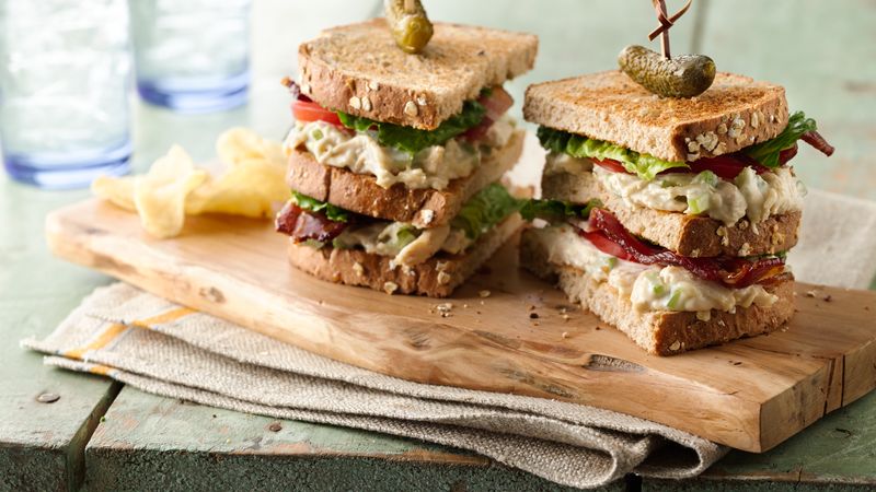 Chicken Salad Club Sandwich Stackers Recipe - BettyCrocker.com