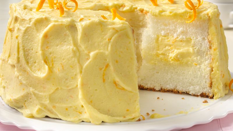 Orange Cream Angel Food Cake Recipe Bettycrocker Com