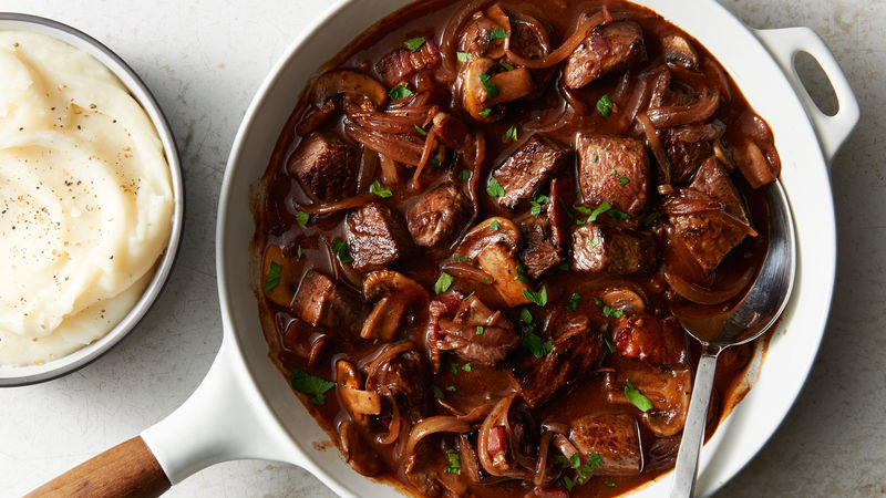 Quick and Easy Beef Bourguignon for Two