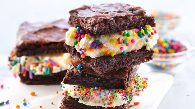 Brownie Ice Cream Sandwiches