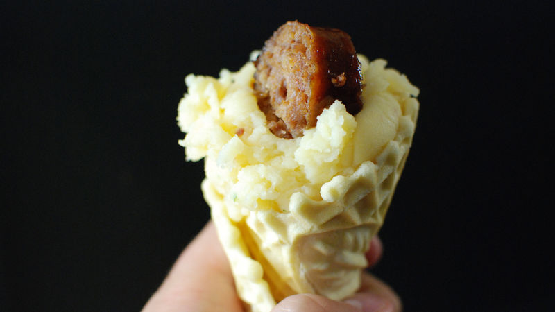 Sausage and Potato Cones
