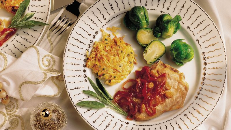 Veal Chops with Caramelized Onions