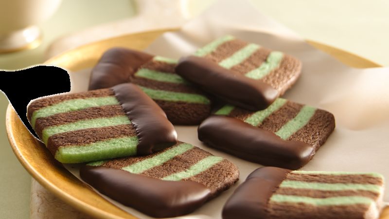 Chocolate-Mint Layered Cookie Slices