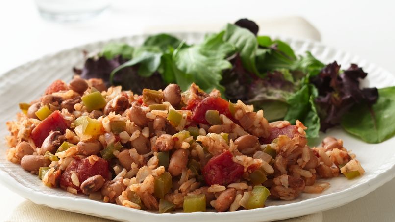 Arroz con Especias y Frijoles