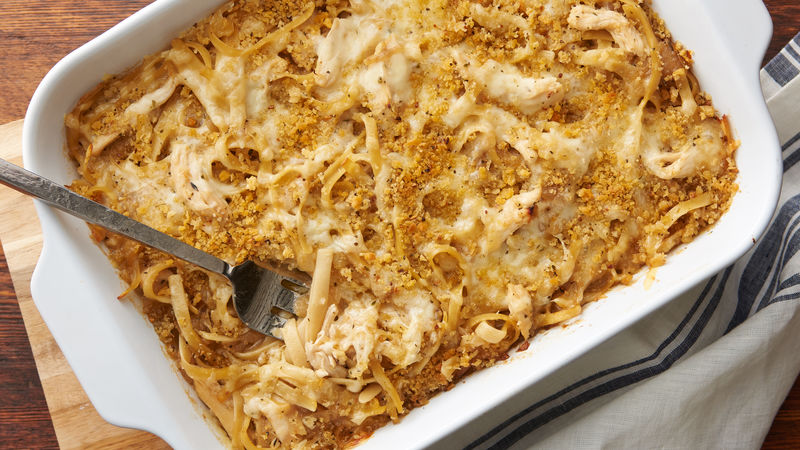 French Onion Chicken Pasta Casserole