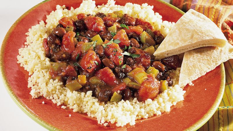 Spicy Black Beans with Couscous