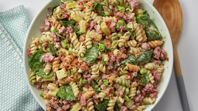 hawaiian ham and bacon pasta salad