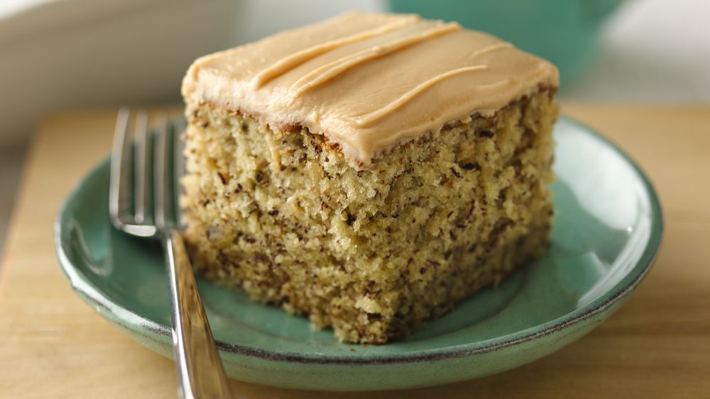 BananaNut Cake with Peanut Butter Frosting Recipe