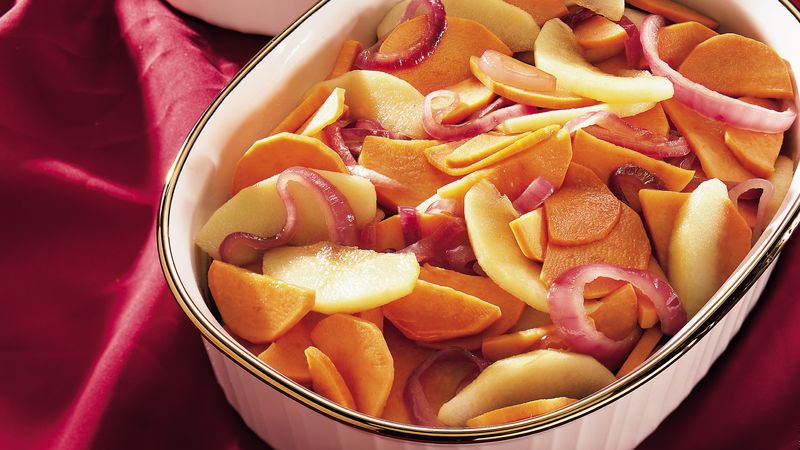 Sweet Potatoes With Apples And Onions