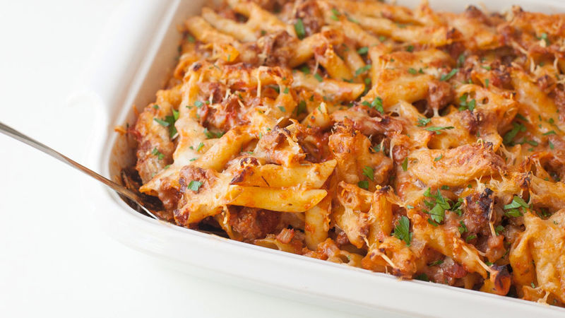 Classic Baked Mostaccioli Recipe Tablespoon Com