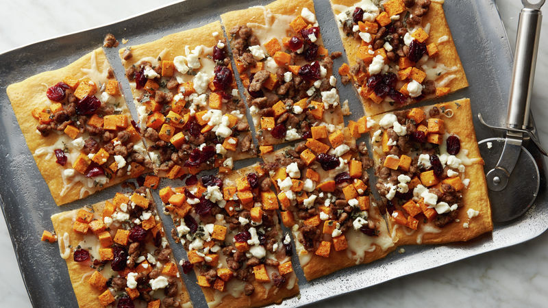 Holiday Turkey Sausage Flatbread