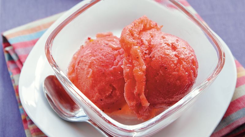 Tangerine Strawberry Sorbet Recipe Pillsbury Com