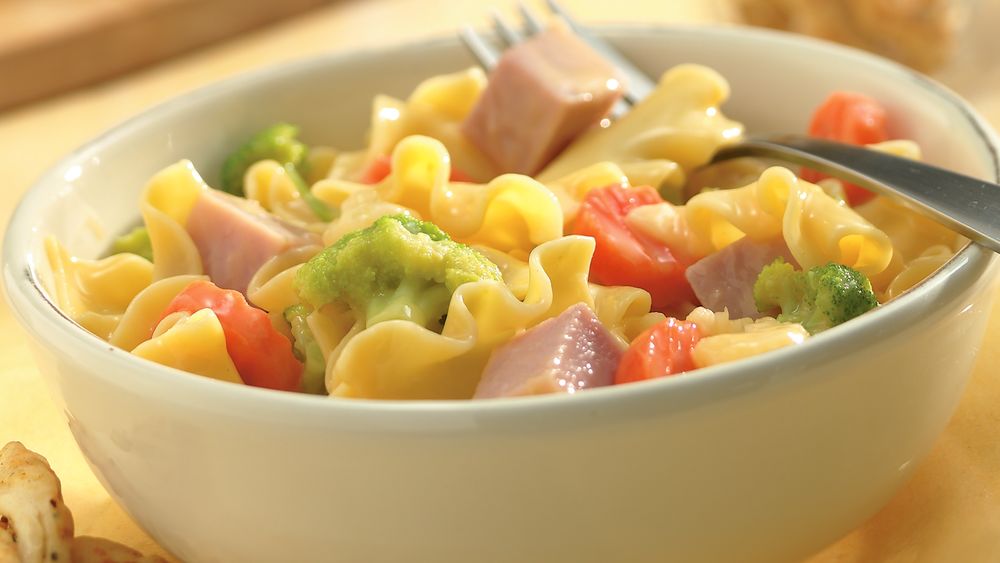Easy Ham and Noodles Recipe