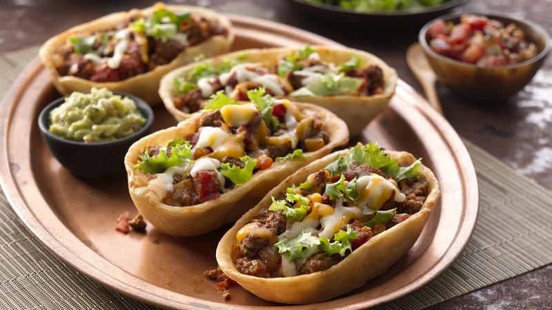 Beef Chimichanga Taco Boats™ Recipe - BettyCrocker.com