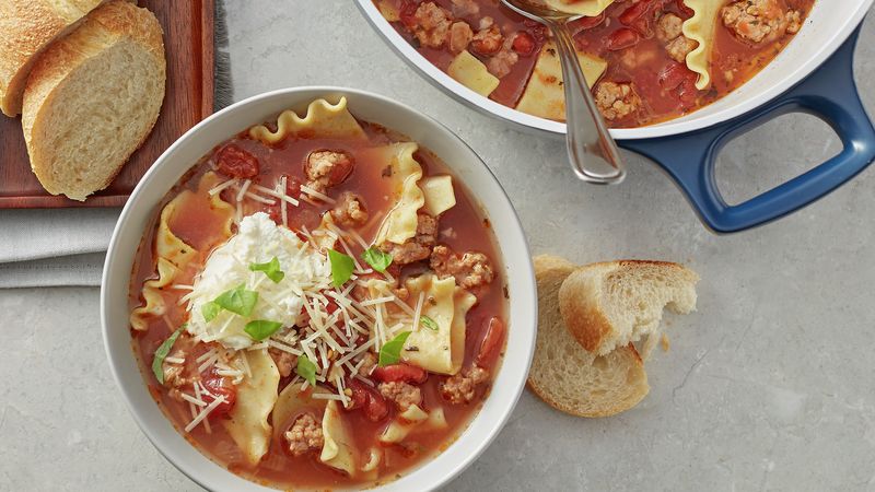 
	One-Pot Lasagna Soup Recipe - Pillsbury.com
-image