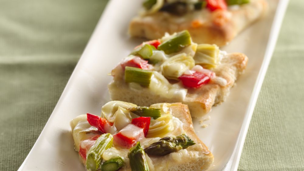 Asparagus, Artichoke and Red Pepper Pizza Recipe