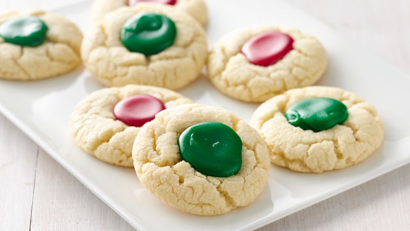 3 Ingredient Holiday Thumbprints Recipe Pillsbury Com